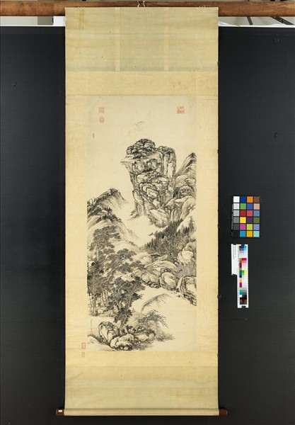 清錢維城觀泉圖　軸