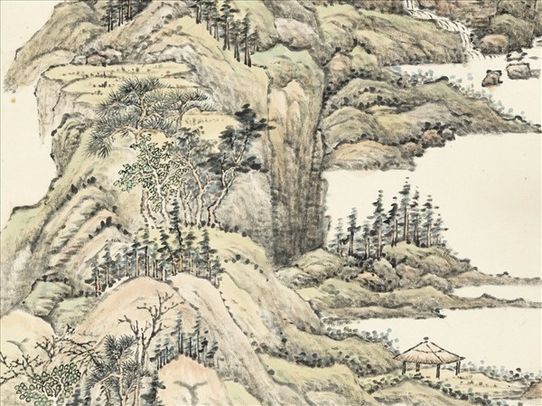 清錢維城倣黃公望秋山圖　軸