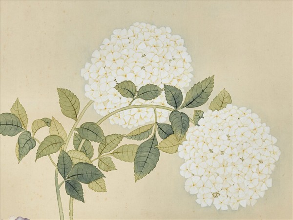 清錢維城夏花四種　軸