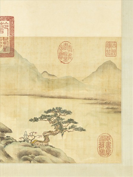 清超揆攜琴訪友小景　軸