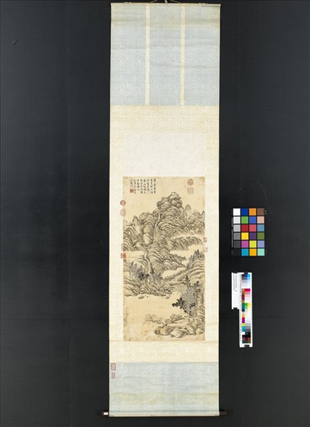 清張若澄畫翠嶂觀泉　軸