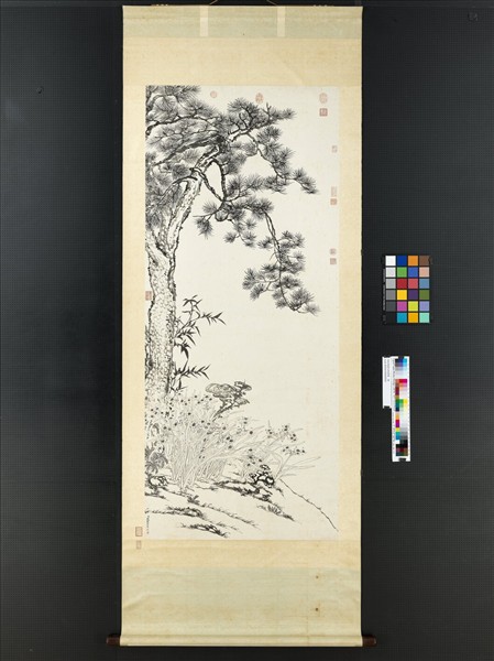 清錢載靈仙祝壽圖　軸