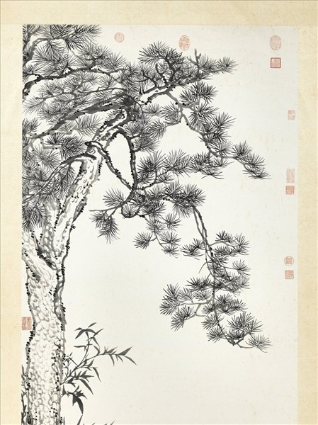 清錢載靈仙祝壽圖　軸