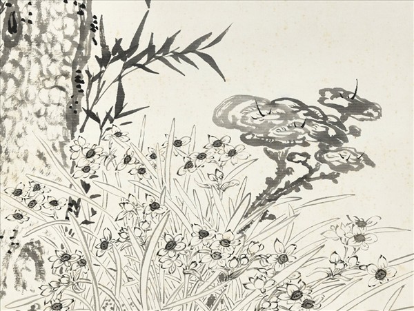 清錢載靈仙祝壽圖　軸