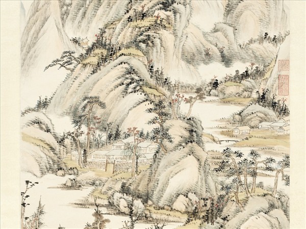 清永瑢畫山水　軸