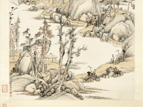 清永瑢畫山水　軸