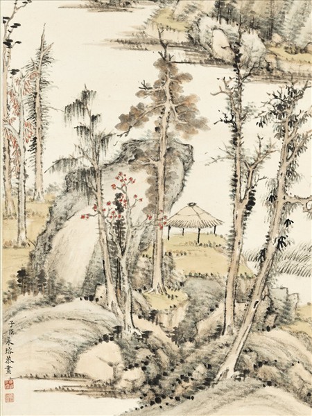 清永瑢畫山水　軸