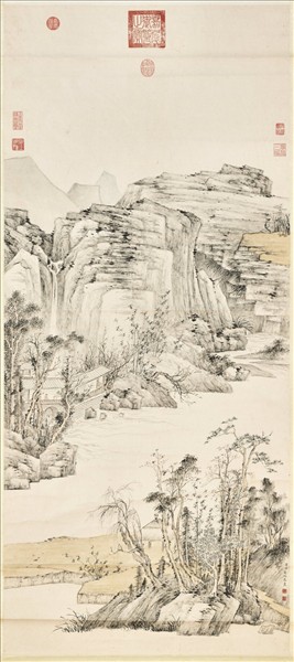 清永瑢畫山水　軸