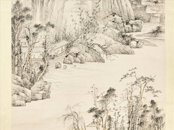 清永瑢畫山水　軸