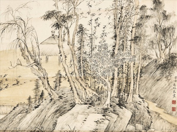 清永瑢畫山水　軸