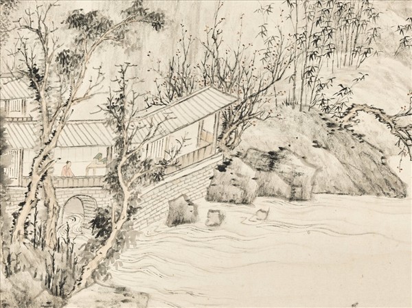 清永瑢畫山水　軸