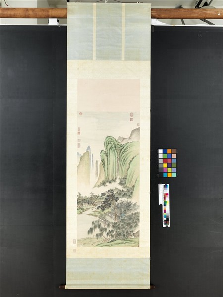 清永瑢松壑層軒　軸