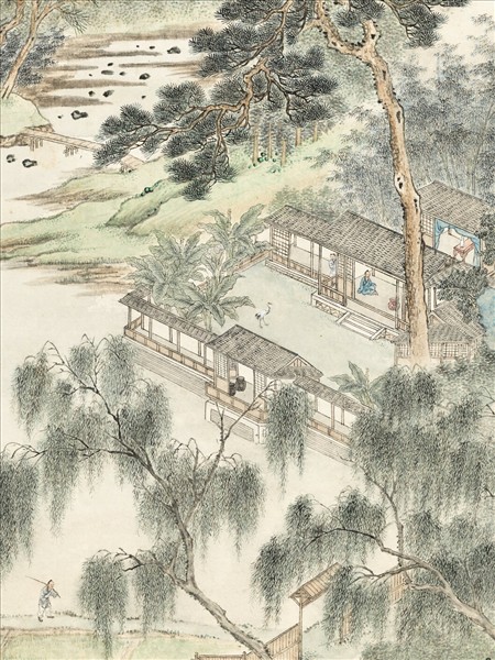 清永瑢松壑層軒　軸