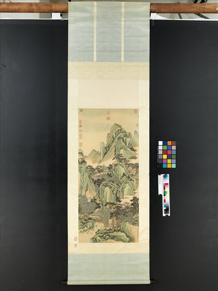 清永瑢畫松壑探奇　軸