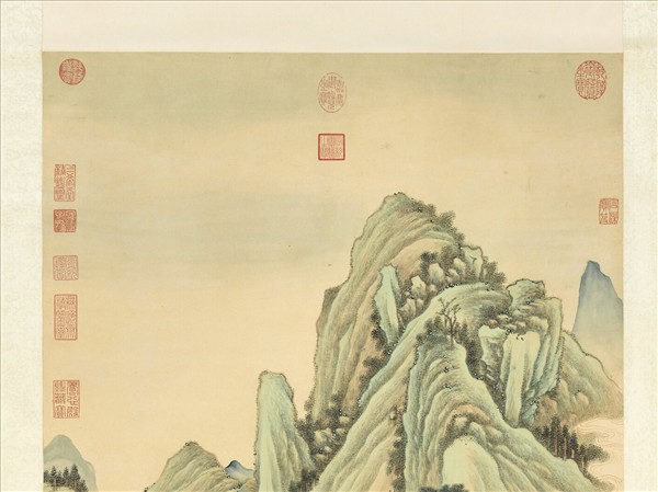 清永瑢畫松壑探奇　軸