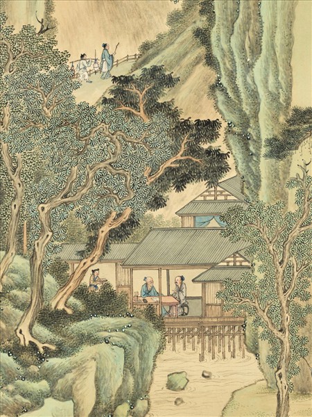 清永瑢畫松壑探奇　軸