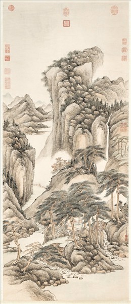 清永瑢畫松溪仙館　軸