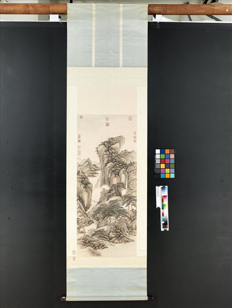 清永瑢畫松溪仙館　軸