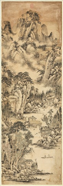 清董誥畫山水　軸