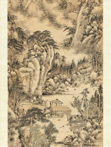 清董誥畫山水　軸