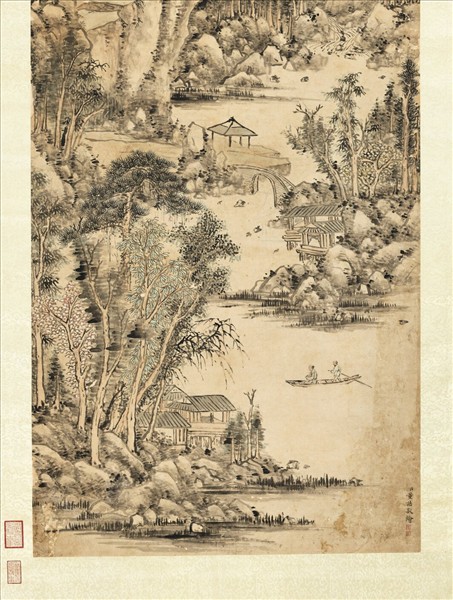 清董誥畫山水　軸