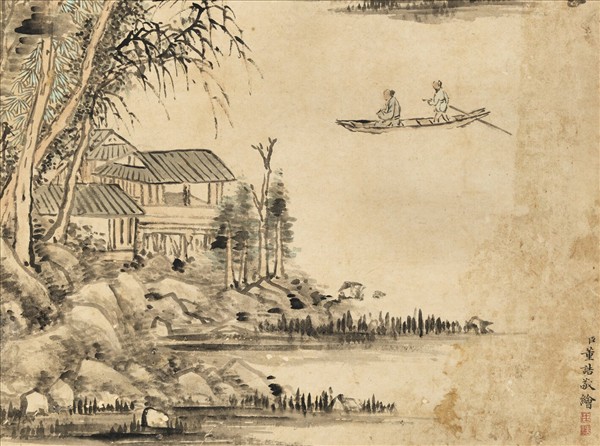 清董誥畫山水　軸