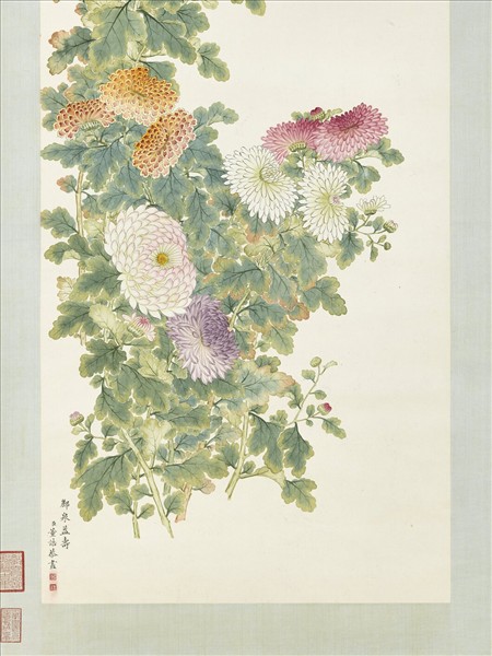 清董誥畫酈泉益壽　軸