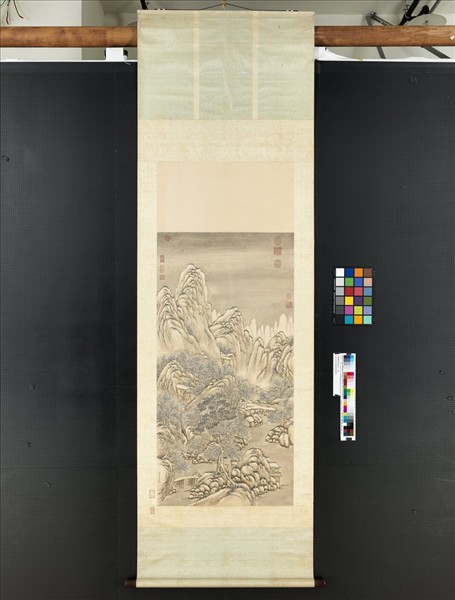 清關槐群峰積玉　軸