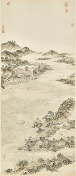 清關槐黃鶴樓圖　軸