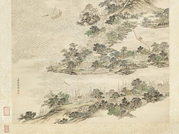 清關槐黃鶴樓圖　軸