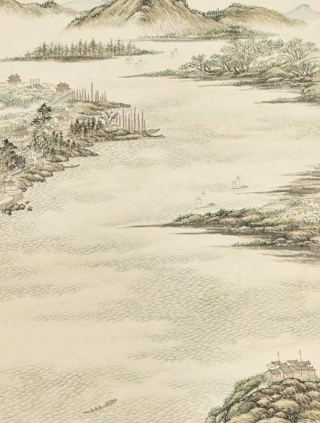 清關槐黃鶴樓圖　軸