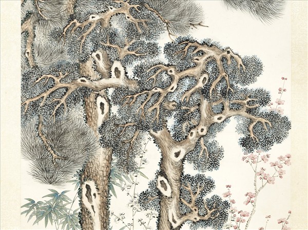 清關槐健節恆春　軸