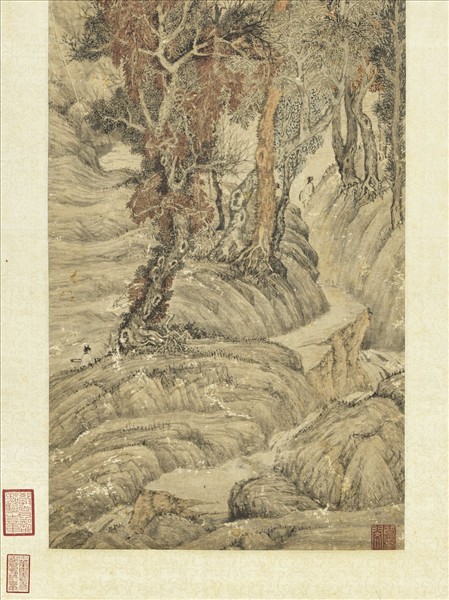 明張季林谷秋容　軸