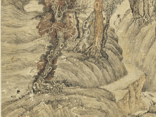 明張季林谷秋容　軸