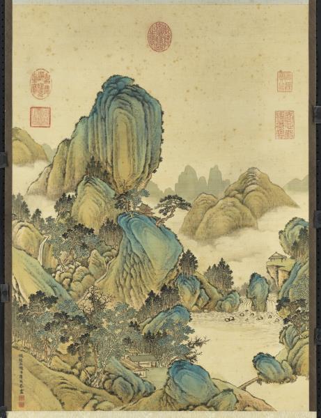 清唐岱倣趙孟頫筆意　軸