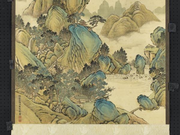 清唐岱倣趙孟頫筆意　軸