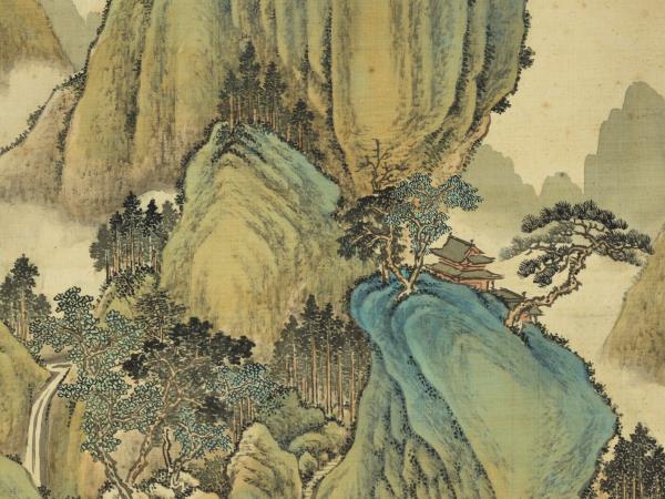 清唐岱倣趙孟頫筆意　軸