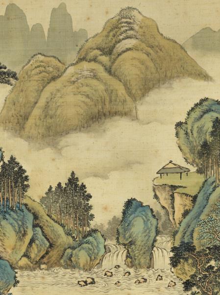 清唐岱倣趙孟頫筆意　軸