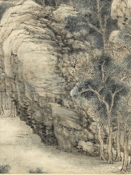 清王炳畫澄波月泛　軸