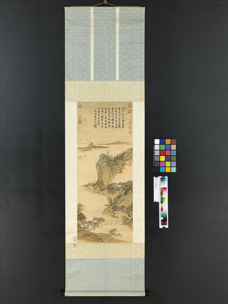 清張宗蒼石湖霽景　軸