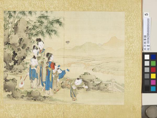 昇平樂事圖　冊　鵝燈踢毽