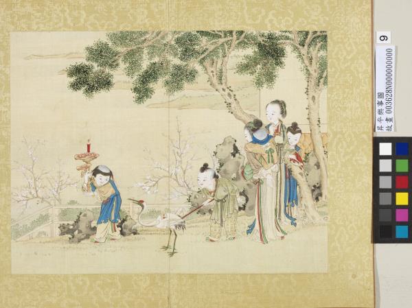 昇平樂事圖　冊　花燭鶴燈