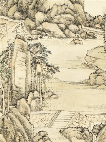 清張宗蒼天池石壁　軸