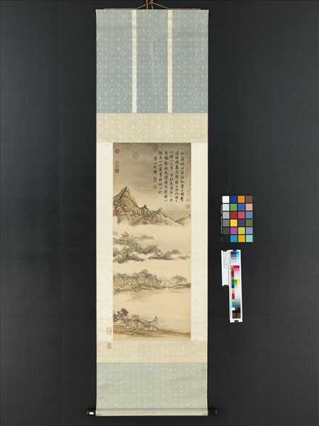 清張宗蒼畫寒山曉鐘　軸