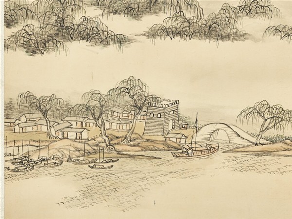 清張宗蒼畫寒山曉鐘　軸