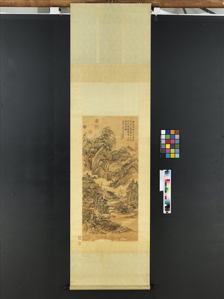 清張宗蒼畫松雲溪館　軸