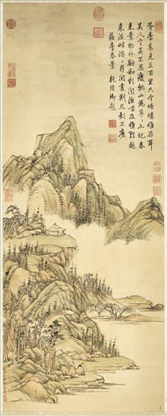 清張宗蒼蘇臺春景　軸