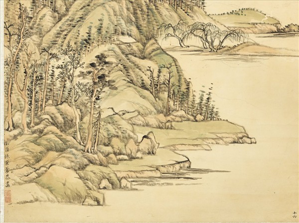 清張宗蒼蘇臺春景　軸