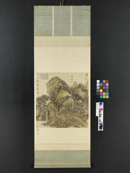 清張宗蒼秋山行旅　軸