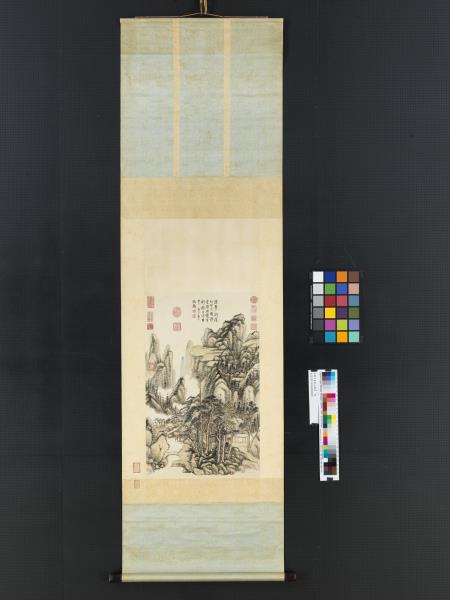 清張宗蒼秋山霽色　軸